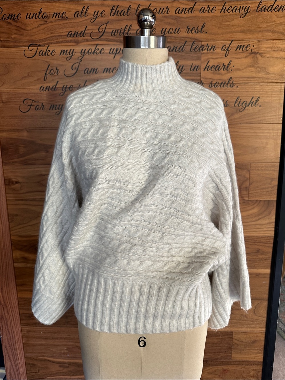Cozy Cream Cable-Knit Turtleneck Sweater